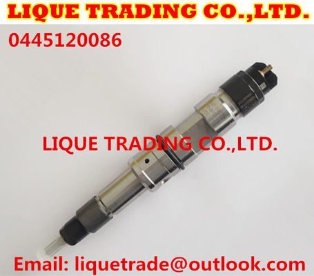 China BOSCH 0 445 120 086 Genuine New Common rail injector 0445120086 , 0445120265 for WEICHAI WP12 612630090001 supplier