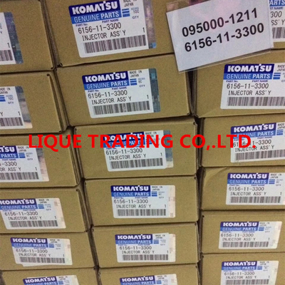 China DENSO Common Rail Injector 095000-1211 , 095000-1210 for Komatsu 6156-11-3300 , 6156113300 supplier