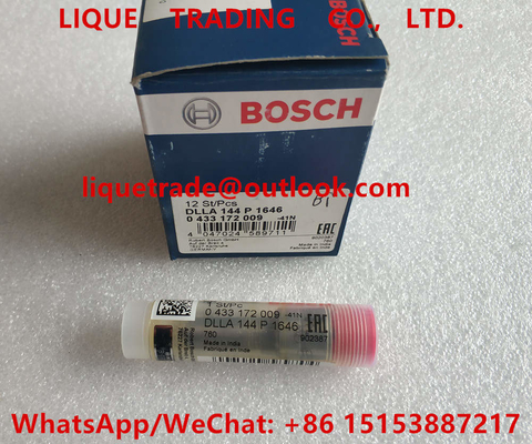China BOSCH injector nozzle 0433172009 , DLLA144P1646 , 0 433 172 009 , DLLA 144 P 1646 original and new. supplier