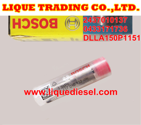 China BOSCH Original and New Injector nozzle 2437010137 , 2 437 010 137, DLLA150P1151, 0433171736 , 0 433 171 736 for DAEWOO supplier