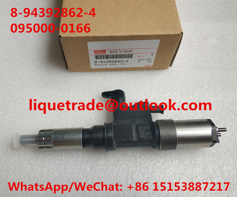 China DENSO Common rail injector  8-94392862-4 , 095000-0166 for ISUZU 8-94392862-0 , 095000-0160 supplier