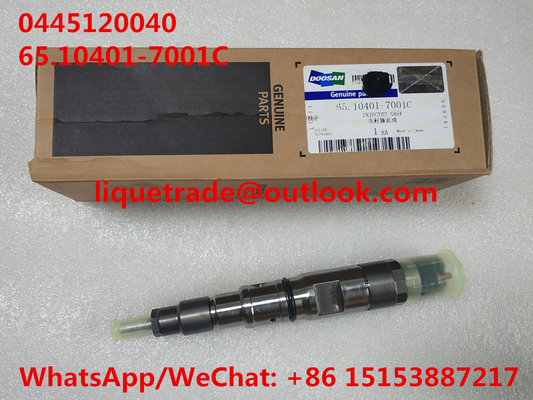 China Common rail injector 0445120040 , 0 445 120 040 for DAEWOO DOOSAN 65.10401-7001C ,  65.10401-7001 supplier