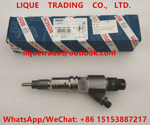 China BOSCH Genuine common rail injector 0445120157 for SAIC-IVECO HONGYAN 504255185, FIAT 504255185 supplier