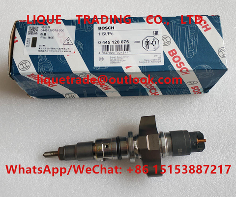 China BOSCH Common rail injector 0445120075 for IVECO 504128307, 5801382396, CASE NEW HOLLAND 2855135 supplier