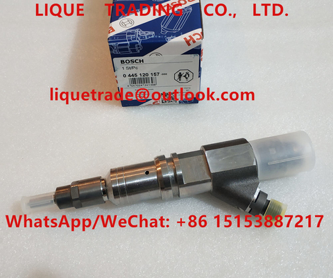 China BOSCH fuel injector 0445120157 , 0 445 120 157 for SAIC-IVECO HONGYAN 504255185, FIAT 504255185 supplier