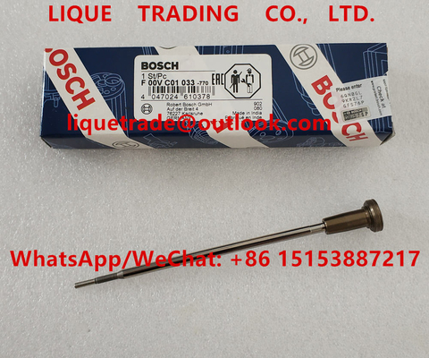 China BOSCH Common rail injector valve F00VC01033 , F 00V C01 033 for 0445110279 0445110283 0445110186 supplier