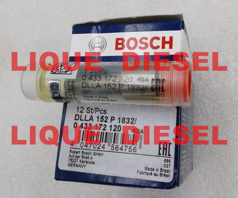 China BOSCH Genuine Nozzle 0433172120 , DLLA152P1832 , 0 433 172 120 , DLLA 152 P 1832 supplier