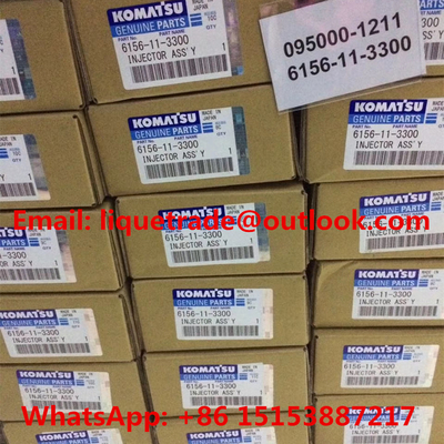 DENSO Common Rail Injector 095000-1211 for Komatsu 6156-11-3300 , 6156113300 supplier