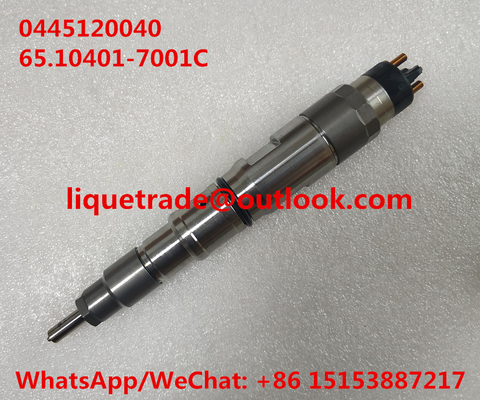 Common rail injector 0445120040 , 0 445 120 040 for DAEWOO DOOSAN 65.10401-7001C ,  65.10401-7001 supplier