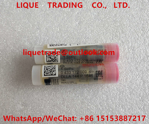 BOSCH injector nozzle 0433172009 , DLLA144P1646 , 0 433 172 009 , DLLA 144 P 1646 , 0433 172 009 , 433172009 supplier