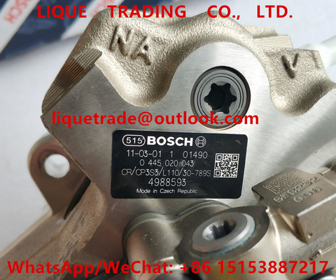 BOSCH Common Rail Fuel Pump 0445020043 , 0 445 020 043 ,  4988593 , 0445 020 043 , 445020043 supplier