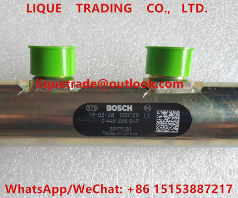 BOSCH common rail fuel rail 0445226042 , 0 445 226 042 , 3977530 , C3977530 for Cummins ISDE supplier