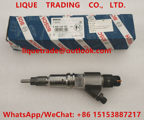 BOSCH Genuine common rail injector 0445120157 for SAIC-IVECO HONGYAN 504255185, FIAT 504255185 supplier